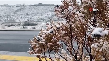 Kayseri’de cemre ile birlikte kar da düştü