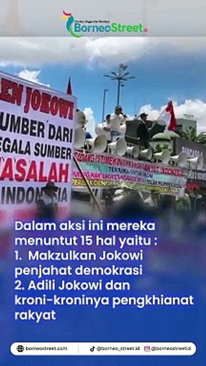 Demo Mahasiswa cap Jokowi Penjahat Demokrasi di Depan Gedung DPR
