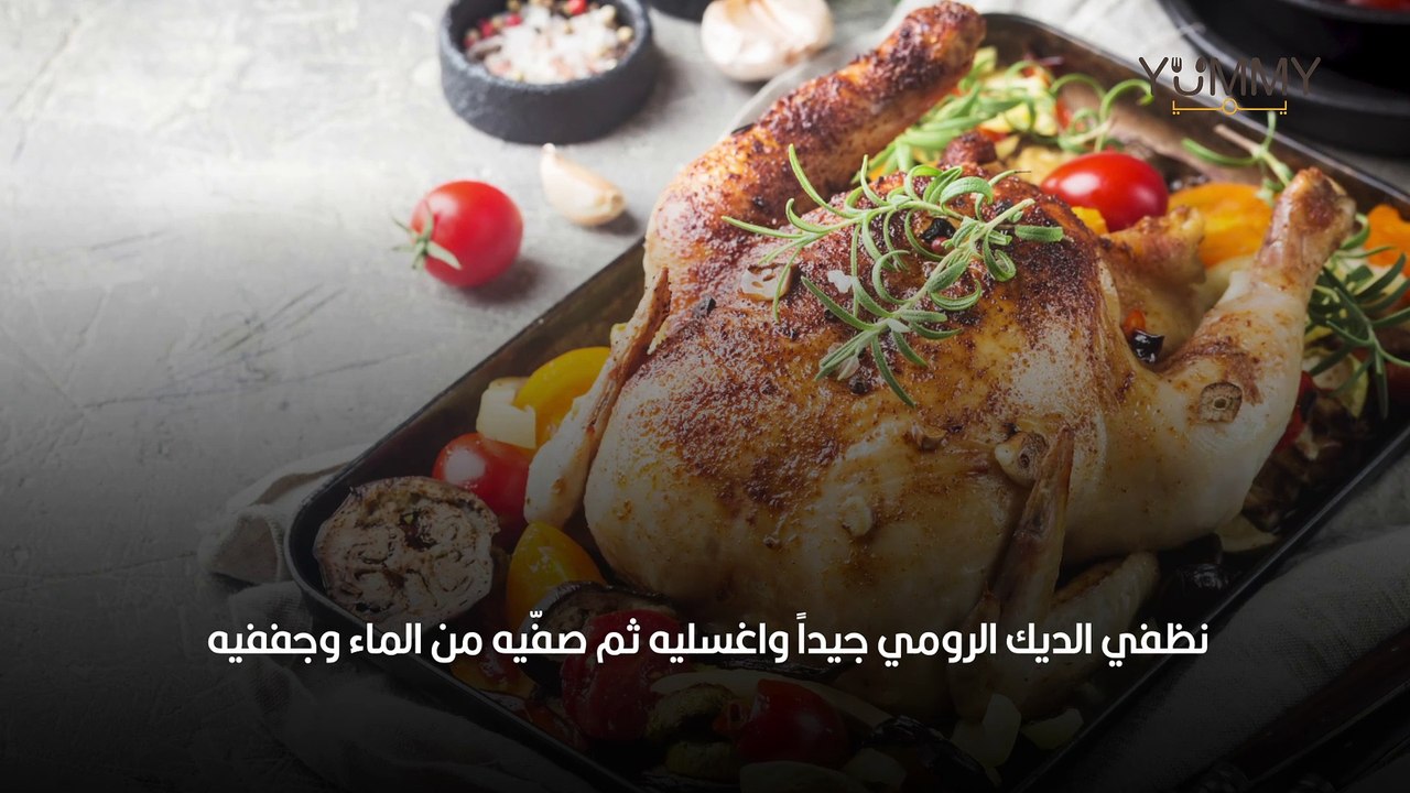 الديك الرومي في الكيس الحراري
