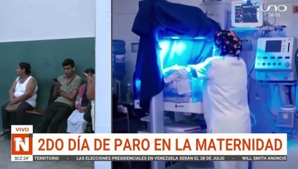 Segundo día de paro en la maternidad cruceña