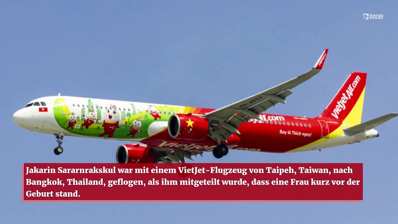 Pilot half bei der Geburt eines Babys