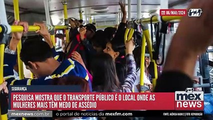 Pesquisa mostra que o transporte público é o local onde as mulheres mais têm medo de assédio