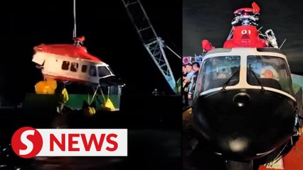 MMEA helicopter recovered from Pulau Angsa waters