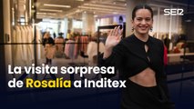 Aplausos y emoción por la visita sorpresa de Rosalía a la sede de Inditex en A Coruña