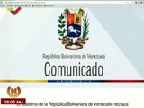 Venezuela rechaza renovación de orden ejecutiva de EE. UU. sostenida desde 2015 en contra del país