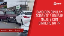 Bandidos simulam acidente e roubam malote com dinheiro no PR; vídeo