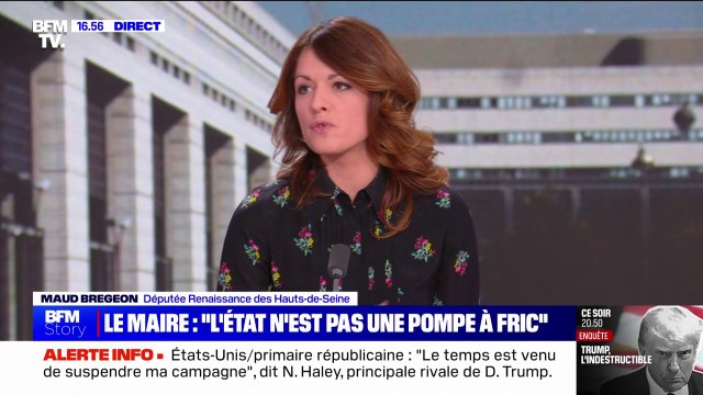 Budget de l'État: Je crois qu'il y a urgence à sortir de notre addiction aux dépenses publiques , affirme Maud Bregeon (député Renaissance des Hauts-de-Seine)