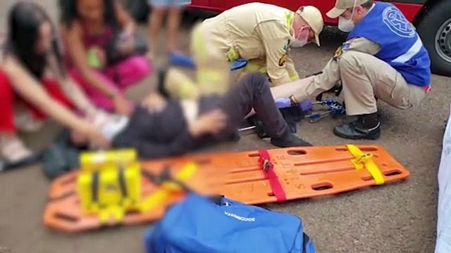 Motociclista sofre fratura na perna após forte colisão de trânsito no Floresta