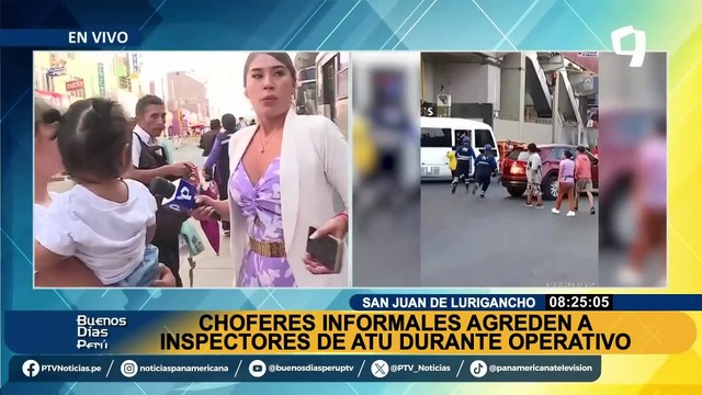 SJL: choferes informales agreden a fiscalizadores de la ATU durante operativo