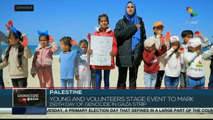 Palestine: Youth and volunteers stage event to commemorate victims