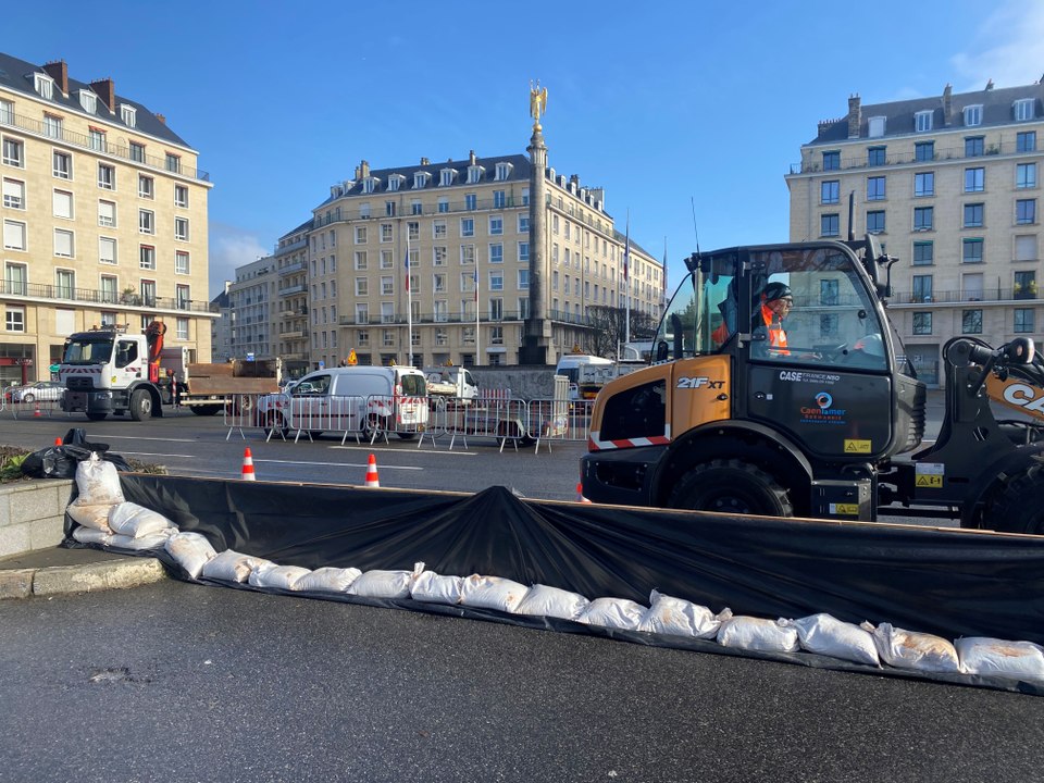Test systeme anti inondations Caen
