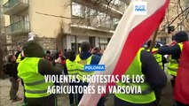 Las protestas de los agricultores polacos desembocan en una violenta manifestación en Varsovia
