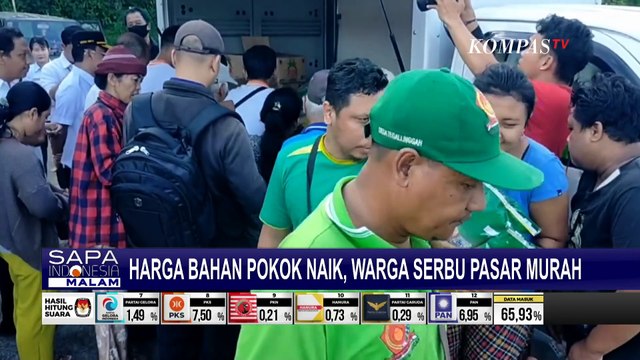 Harga Bahan Pokok Naik, Warga Rela Berdesakan demi Serbu Pasar Murah