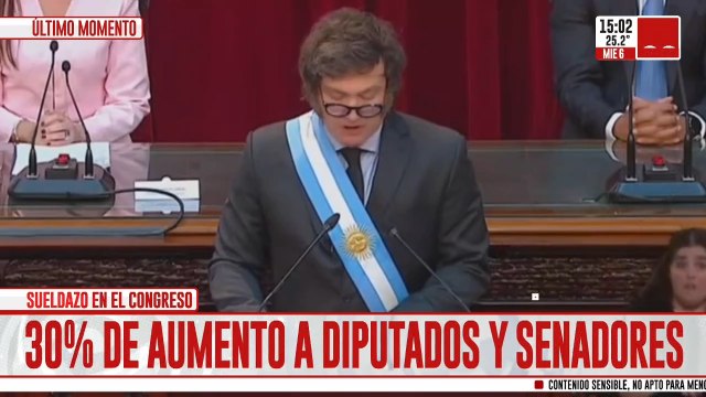 El gobierno aumentó 30% el sueldo de diputados y senadores