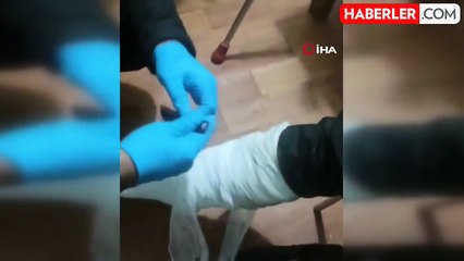 Muş'ta durdurulan otobüste, bir yolcunun ayağındaki alçıdan eroin çıktı