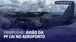 Avião da PF cai no aeroporto da Pampulha