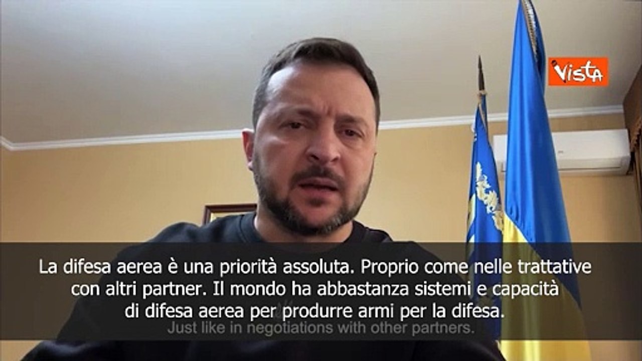 Zelensky: Difesa aerea ? una priorit?. Servono armi per salvare vite