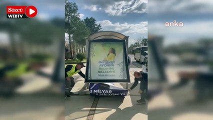 Aydın'da seçim afişlerine çifte standart