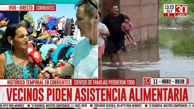 Temporal en Corrientes: vecinos piden asistencia alimentaria