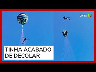 Helicóptero da Polícia Militar derruba balão em São Gonçalo (RJ)