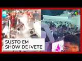 Vazamento de gás carbônico em trio de Ivete deixa duas pessoas feridas em Salvador