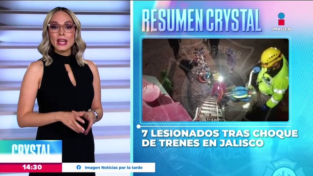 Siete lesionados tras choque entre dos trenes en Jalisco