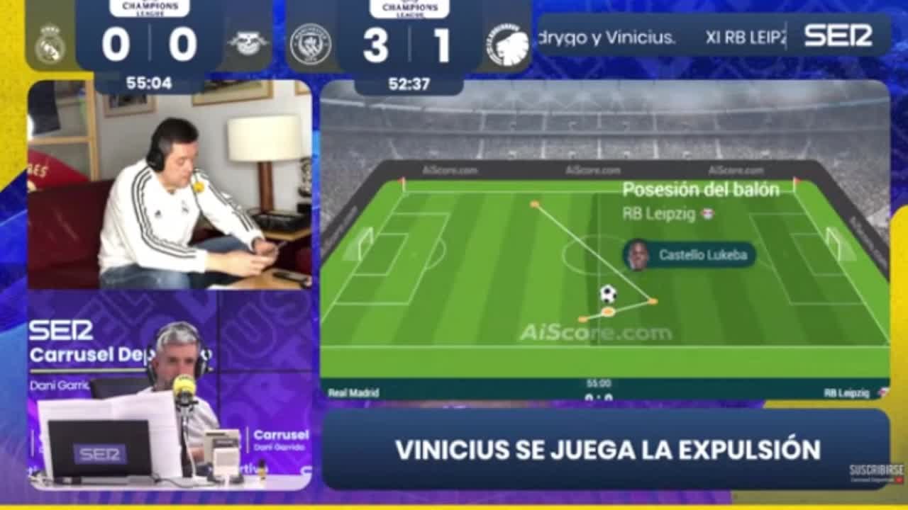 La opinión de Roncero sobre la posible roja de Vinicius