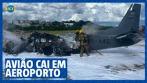 Avião cai no Aeroporto da Pampulha e duas pessoas morrem