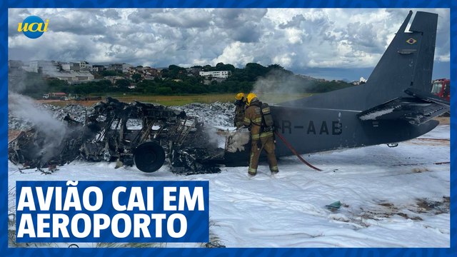 Avião cai no Aeroporto da Pampulha e duas pessoas morrem