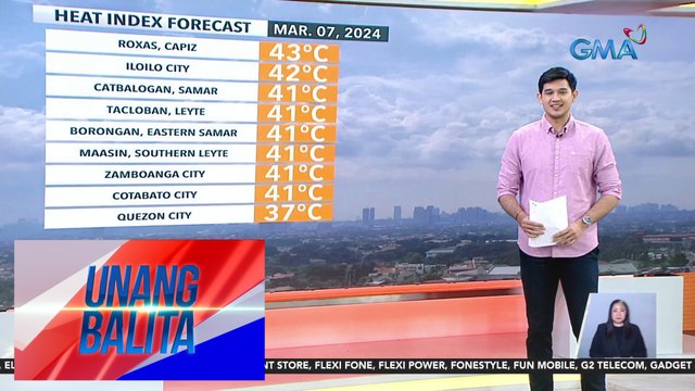 Mainit at maalinsangang panahon, paghandaan ngayong Huwebes - Weather update today as of 7:27 a.m. (March 7, 2024) | UB