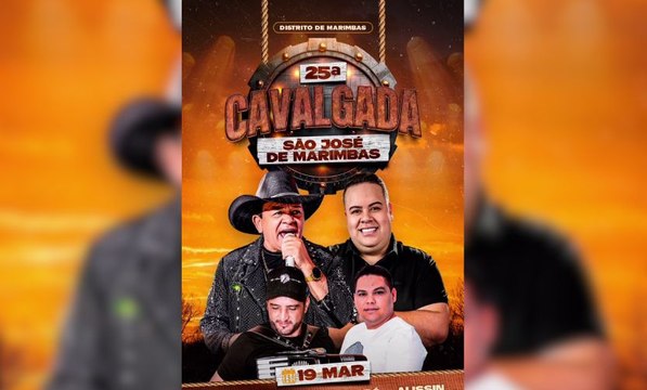 Atrações nacionais animam a 25ª Cavalgada de São José de Marimbas em Cachoeira dos Índios