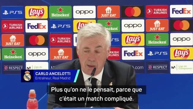 Real Madrid - Ancelotti content de la qualif, pas de la prestation