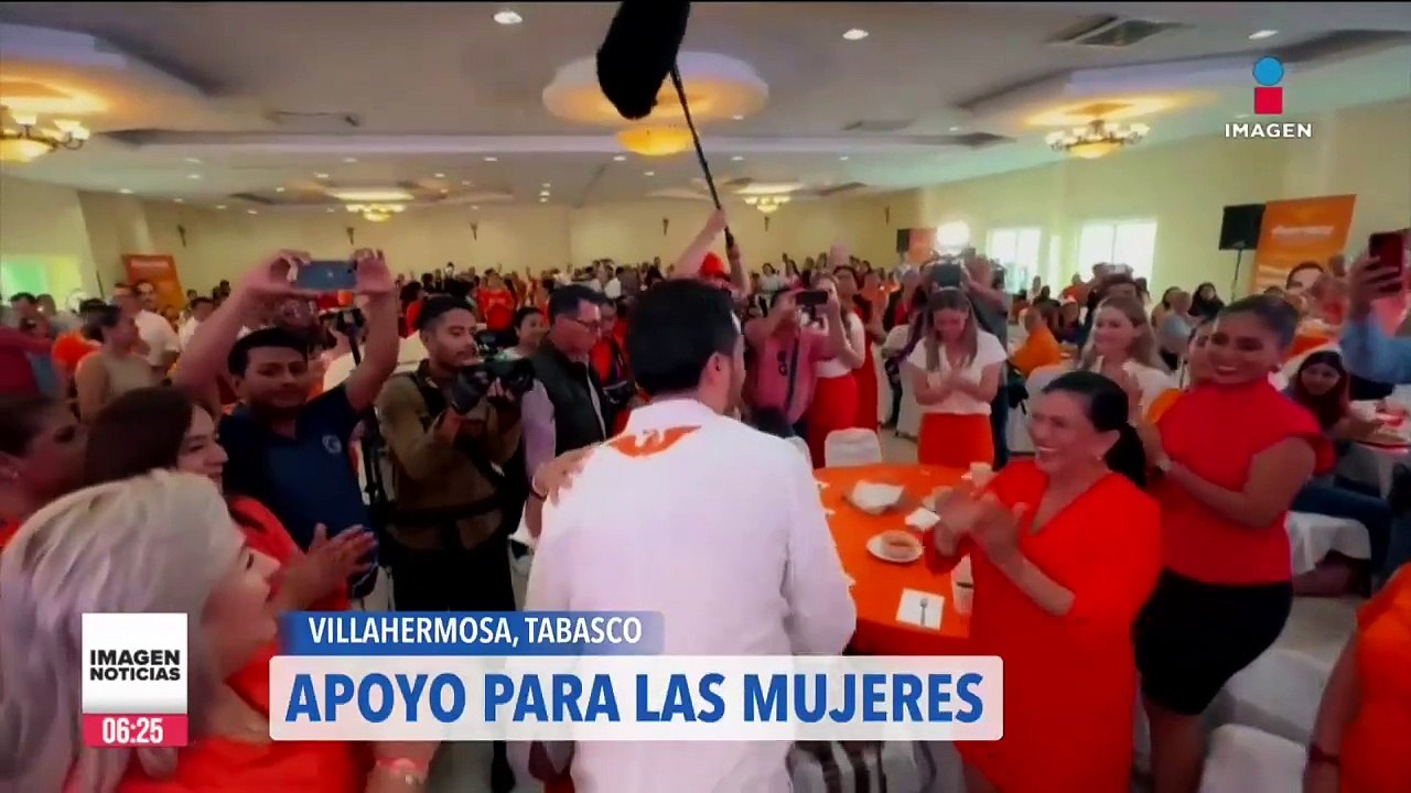 Jorge Álvarez Máynez promete apoyo para las mujeres en Tabasco