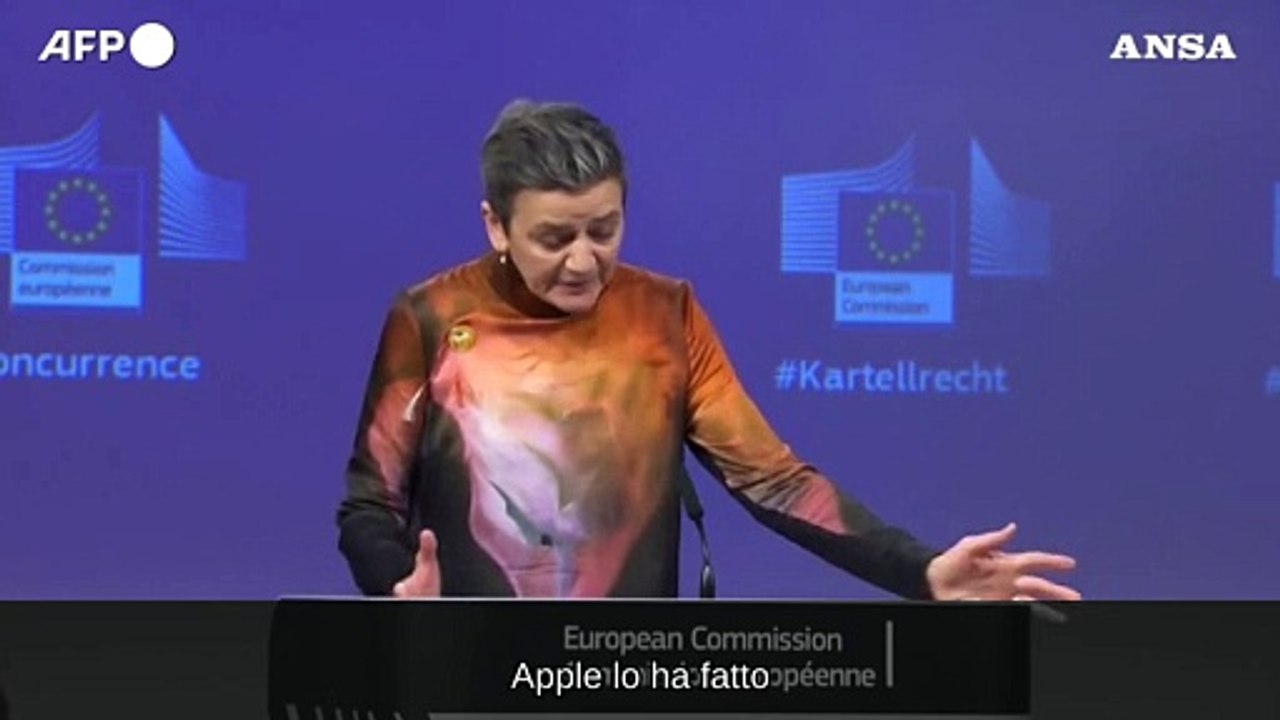 L'Ue annuncia una multa record ad Apple, 1,8 miliardi per la musica in streaming