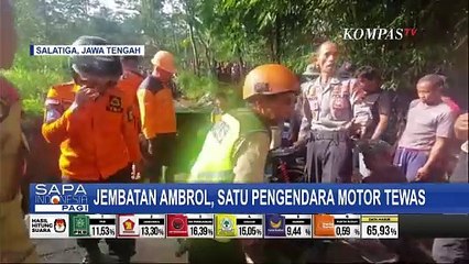 Banjir di Lereng Gunung Merbabu, Jembatan Salam yang Sambungkan Salatiga-Semarang Ambruk!
