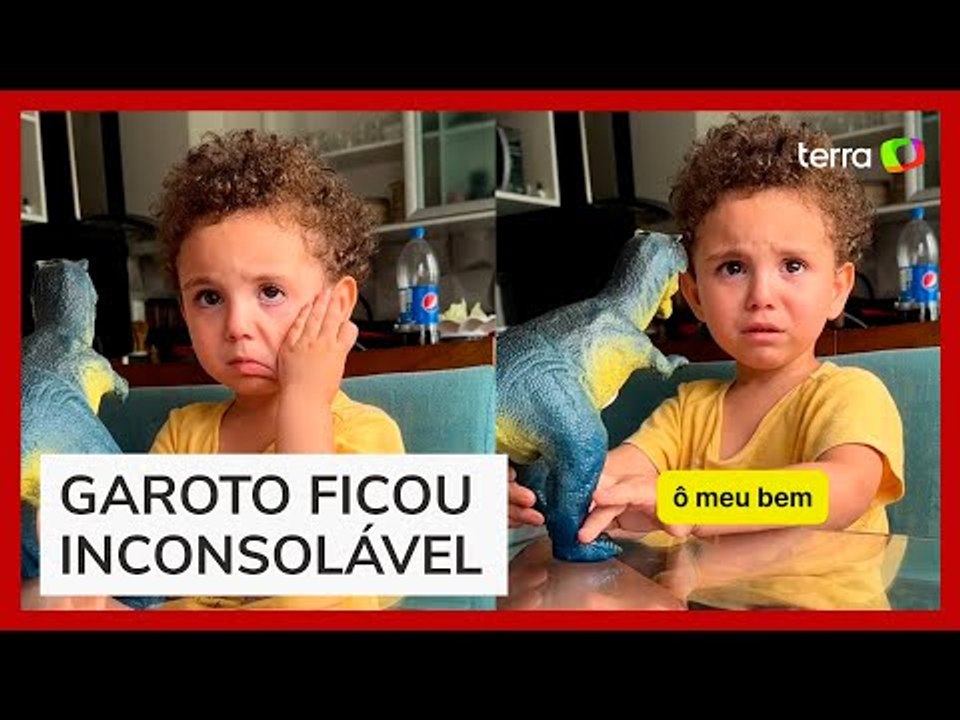Menino viraliza ao ficar inconformado com a extinção dos dinossauros: 'Eu gosto deles'