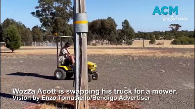 This truckie is riding a lawn mower to Canberra for change to motor neuron disease laws
