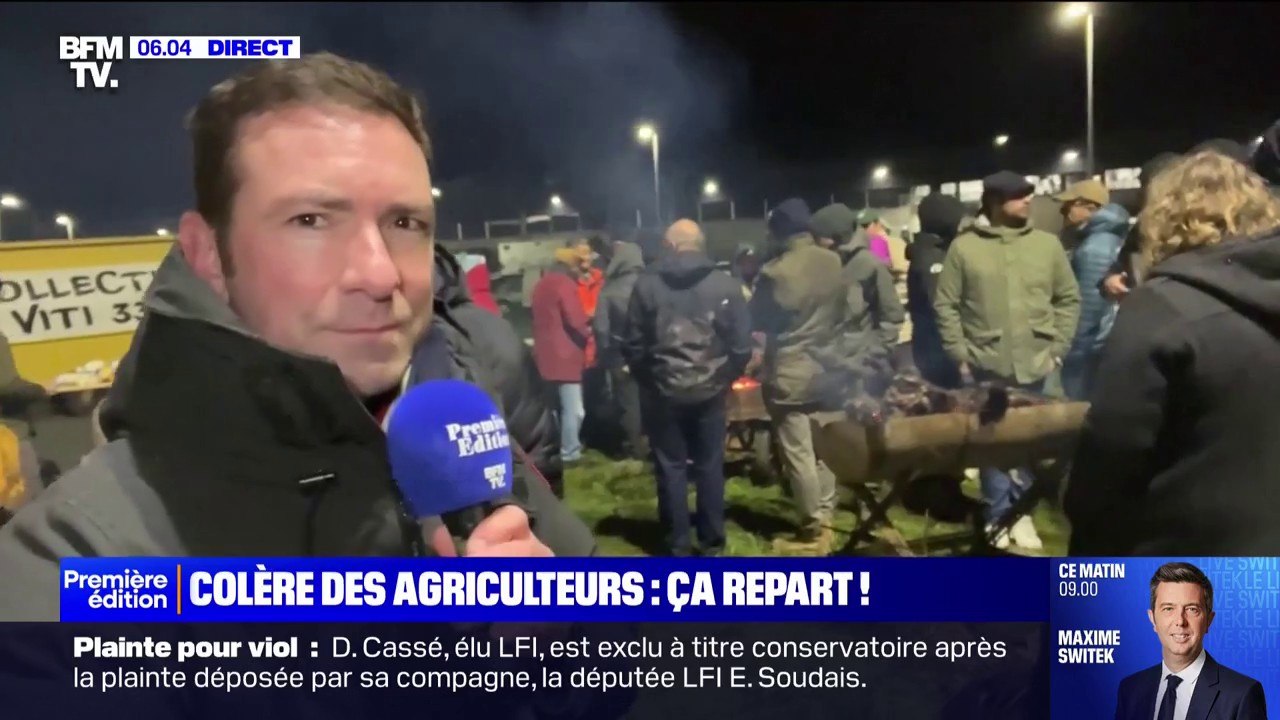 Colère des agriculteurs: des viticulteurs de Bordeaux bloquent une plateforme logistique de l'enseigne Lidl