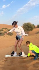 Tải video: Sandboarding adventure Desert Safari Dubai, Uae desert tour