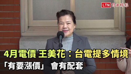 4月電價將調整？王美花：台電提多方案或漲價，將有配套措施 ⚡