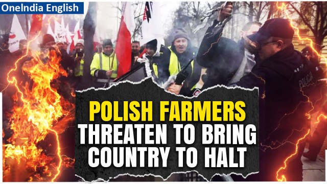 Poland Farmers Protests: Polish farmers clash with police outside Parliament in Warsaw