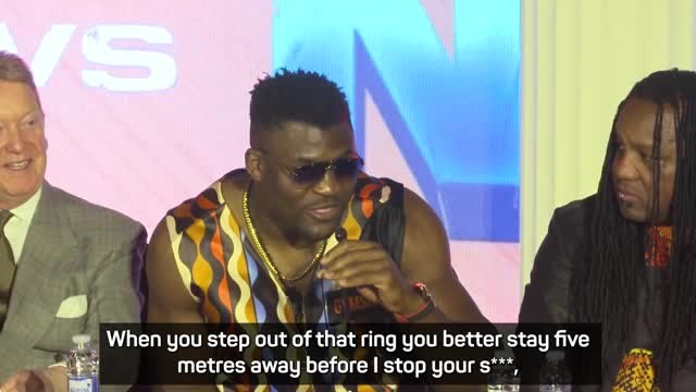 'You are nothing!' - Ngannou clashes with a gatecrashing Fury
