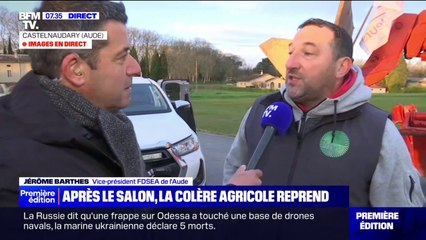 Descargar video: Colère des agriculteurs: une manifestation de céréaliers et d'éleveurs dans l'Aude pour demander le versement immédiat des aides financières