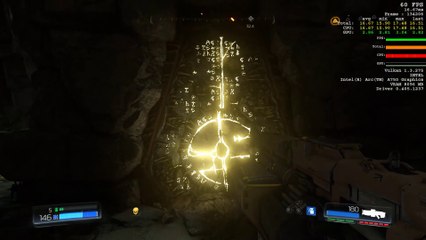 Intel Arc A750 Doom (2016) Gameplay w/ Metrics