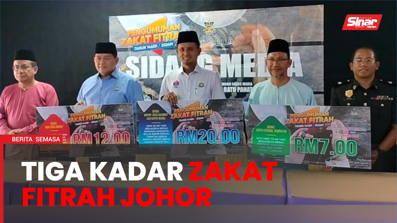 Kadar zakat fitrah di Johor bermula RM7 hingga RM20