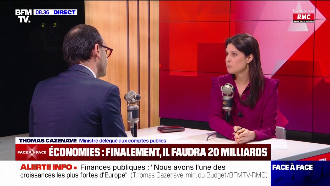 "Nous avons l'une des croissances les plus fortes d'Europe" affirme Thomas Cazenave, ministre délégué aux comptes publics