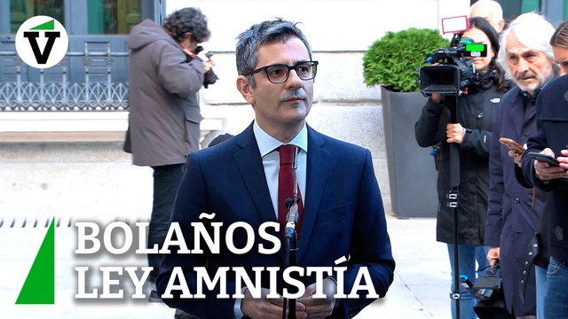 Amnistía Cataluña | Bolaños dice que la ley de amnistía será un referente mundial