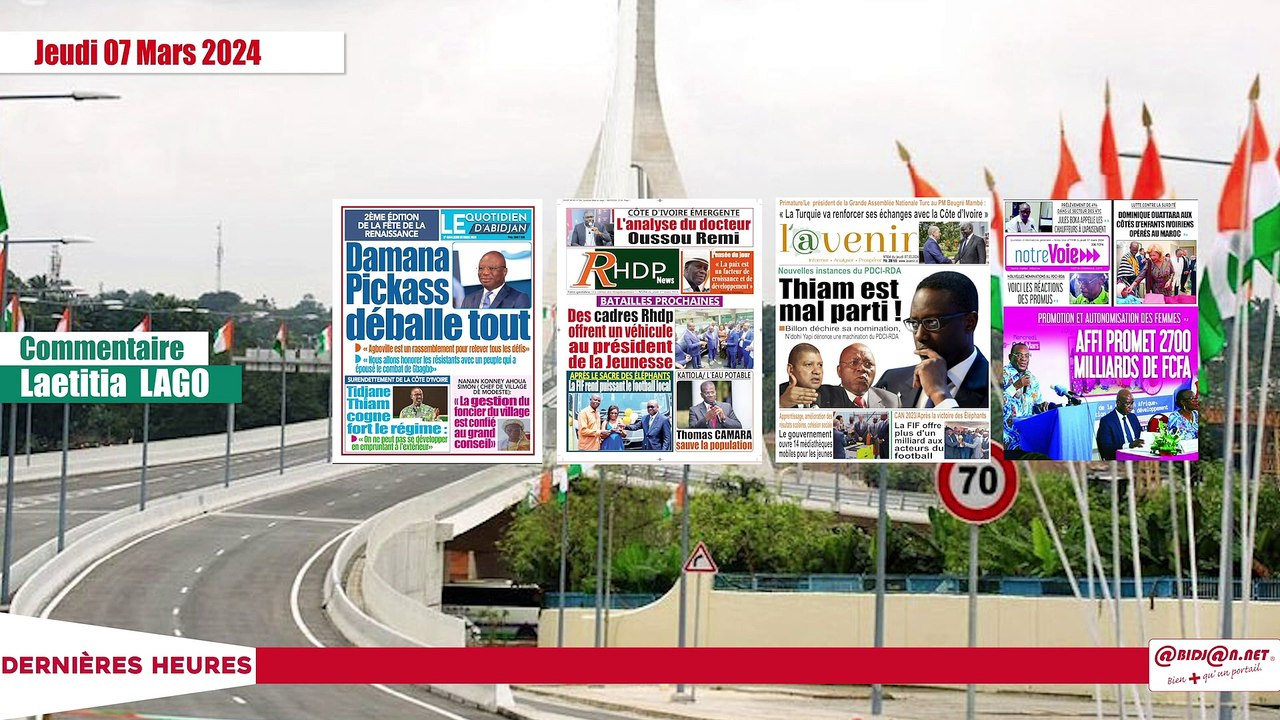 Titrologue 07 mars 2024/ Nouvelles instances du PDCI-RDA/ Thiam est mal parti
