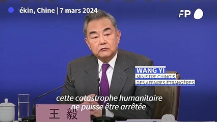 La guerre à Gaza est "une honte pour la civilisation", dit le chef de la diplomatie chinoise