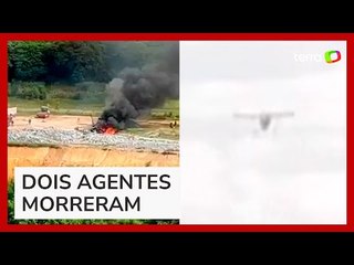 Veja o momento da queda do avião da Polícia Federal no Aeroporto da Pampulha (MG)
